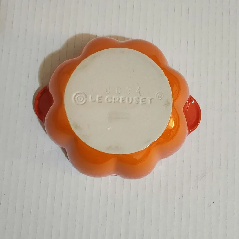Le Creuset Petite Pumpkin Casserole Cocotte Red Orange Harvest Collection-NO Lid